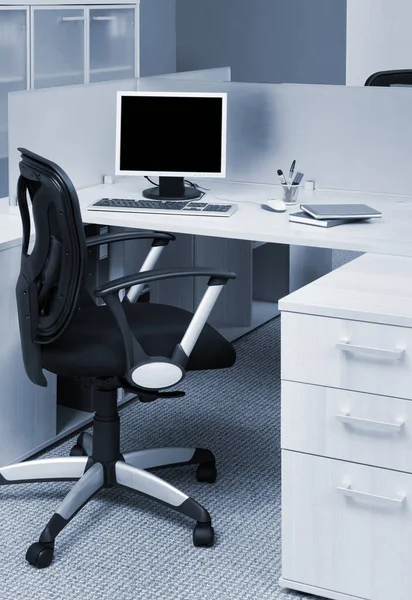 Modern Bir Ofiste Bilgisayar Ile Şyeri — Stok fotoğraf
