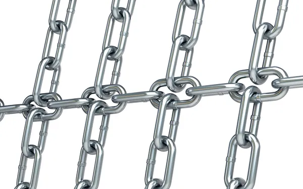 Chain links isolated on a white background — Stock Photo, Image