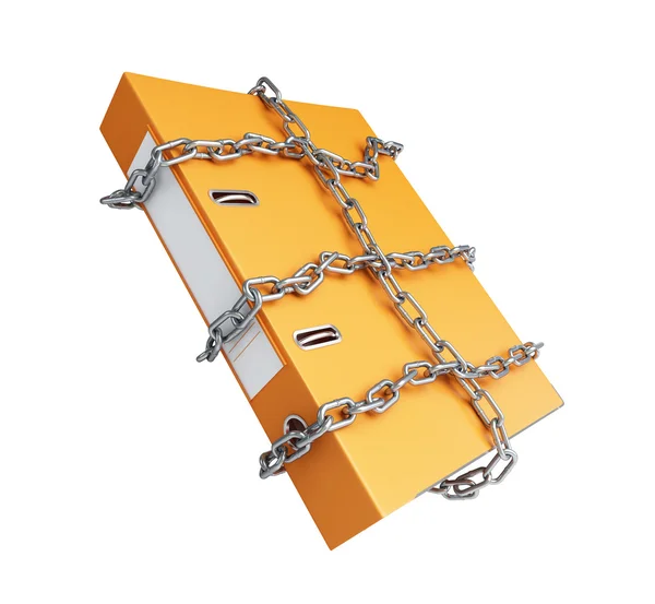 Chain folder on a white background — Stock Photo, Image