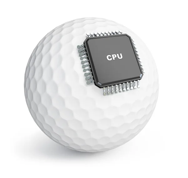 Golf ball microchip — Stock Photo, Image