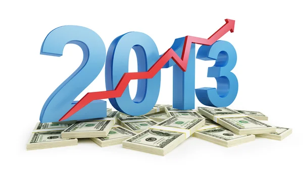 Succesvolle groei van de winst in de business in 2013 — Stockfoto