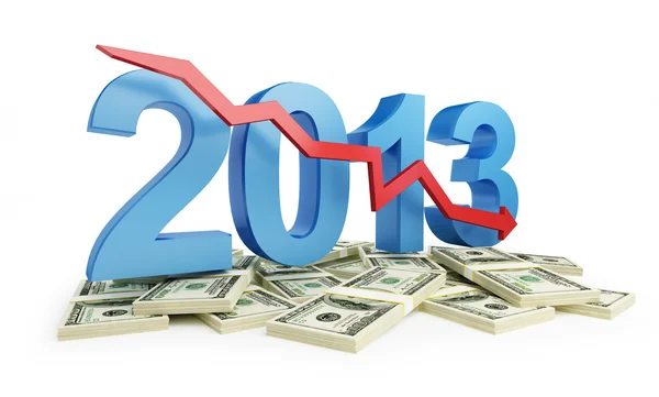 Economische recessie in 2013 — Stockfoto