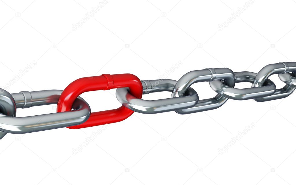 Chain links isolated