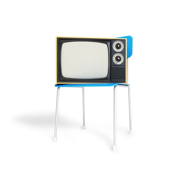 TV tuolilla — kuvapankkivalokuva