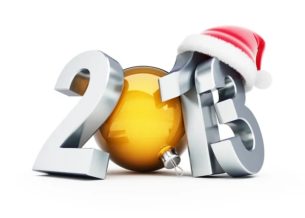 Gott nytt år 2012 santa hatt — Stockfoto