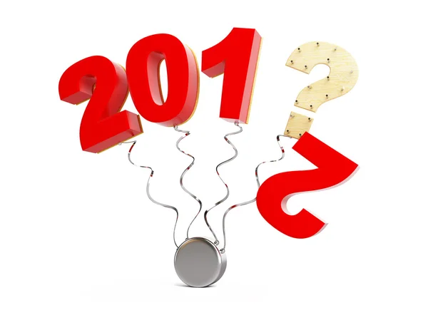 Ano Novo 2013 em um fundo branco — Fotografia de Stock