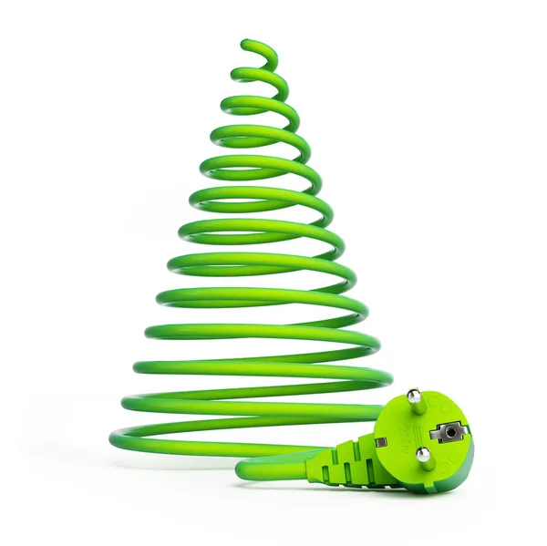 Elektrik kablolar ile Noel ağacı