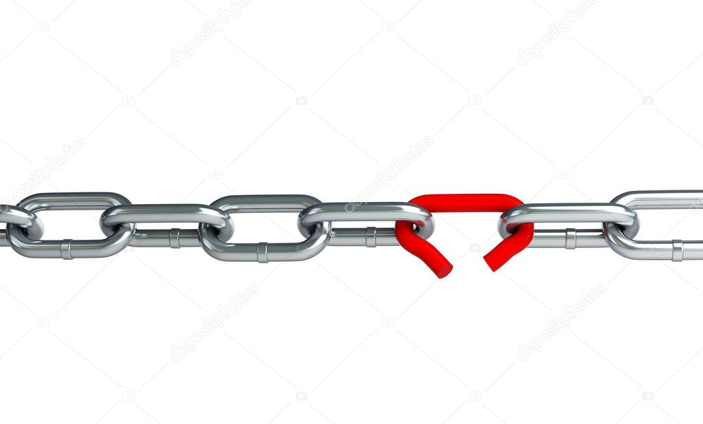 Broken chain link Stock Photo by ©3dfoto 14536533 Broken chain link Stock Photo by ©3dfoto 14536533