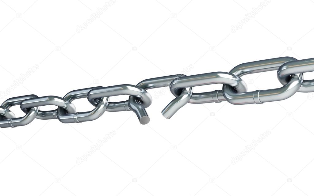 Broken chain link chain ⬇ Stock Photo, Image by © 3dfoto 14536535
