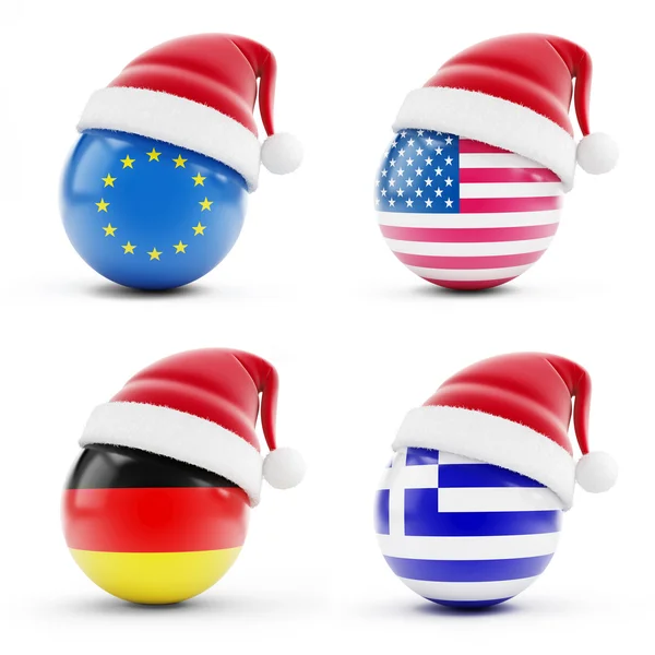 Kerstmis in Griekenland, Duitsland, Verenigde Staten, Europese — Stockfoto