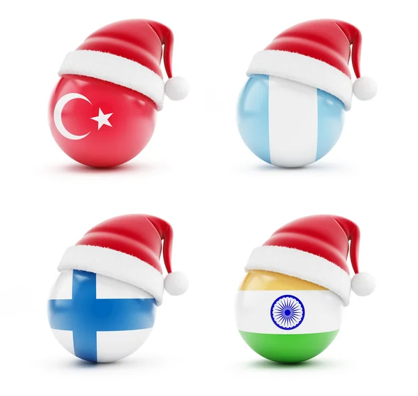Kerstmis in Turkije, india, guatemala, finland — Stockfoto