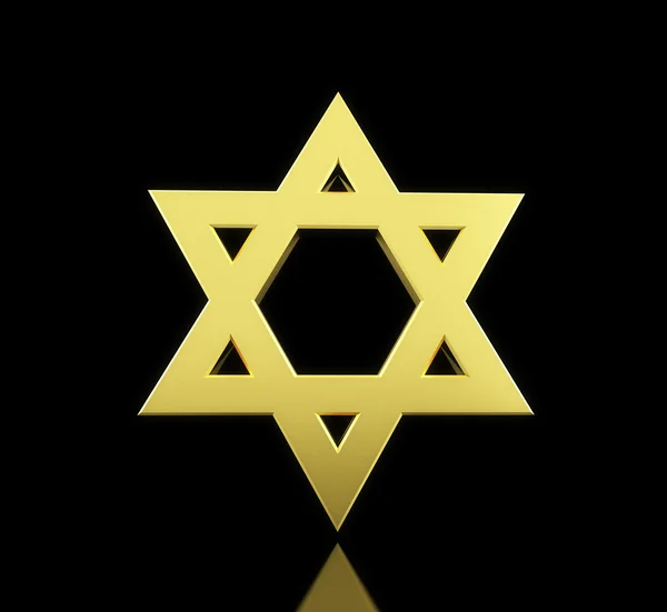 Gold star of David — Stock Fotó