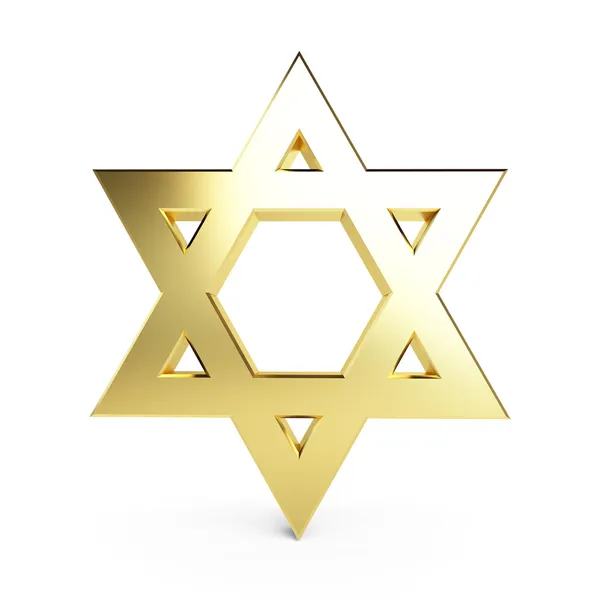 Gold star of David — Stock Photo, Image