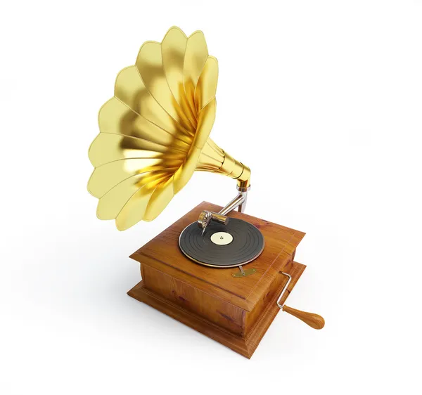 Gramophone on a white background — Stock Photo, Image