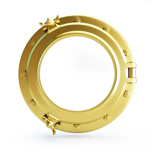 Porthole ouro — Fotografia de Stock