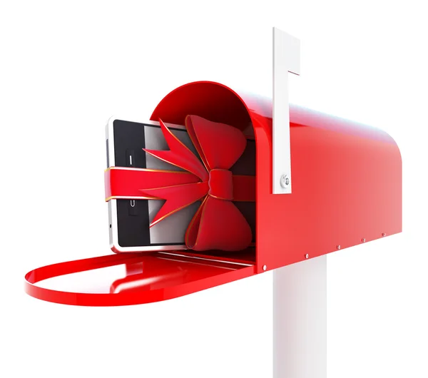 Caixa de correio dom telefone 3d ilustrações em um fundo branco — Fotografia de Stock