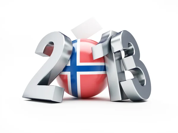 Elezioni parlamentari in Norvegia. Illustrazioni 3d su sfondo bianco — Foto Stock