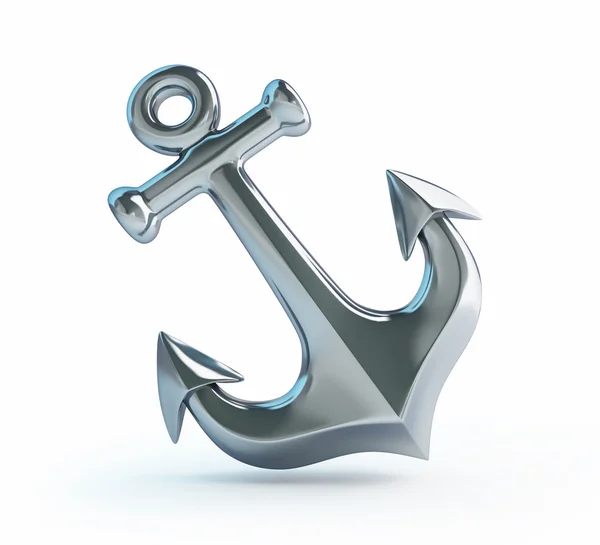 Old anchor on a white background — Stock Photo, Image