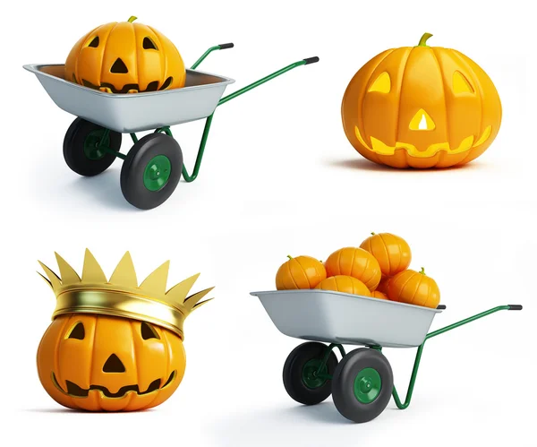 Halloween pumpkins set — Stock Photo, Image