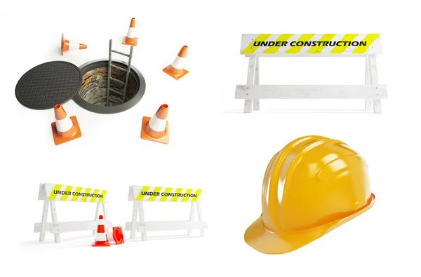 Under construction set — Stock Photo, Image