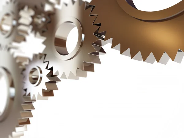 Gears abstract background. 3d Illustrations on a white background — Stock Photo, Image