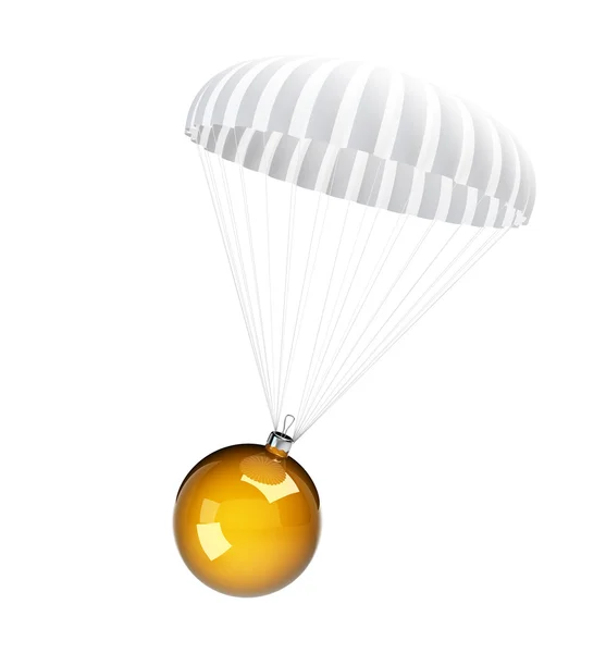 Стеклянный шар с парашютом — стоковое фото