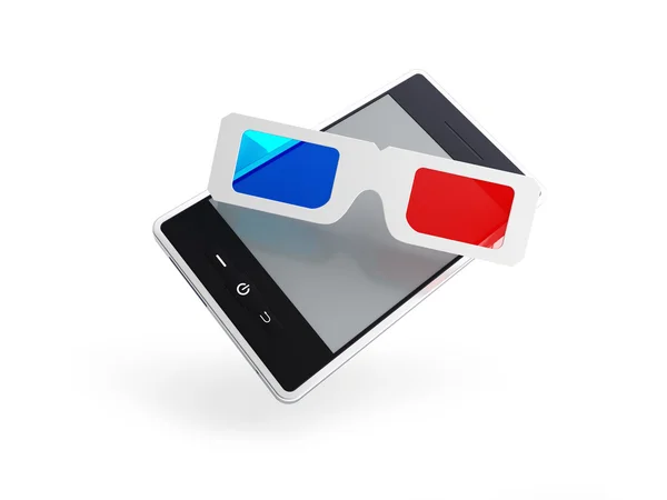 Phone 3d glasses — Stock Photo, Image