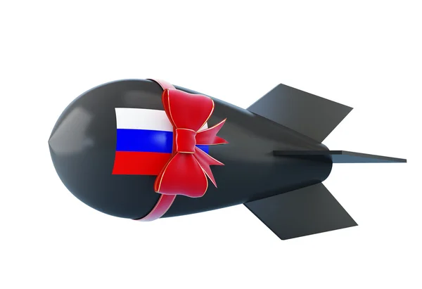 Friendly Russia gift bomb — Stock Photo, Image