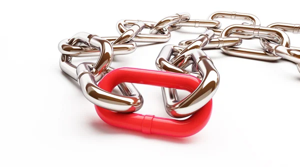 Chain links isolated on a white background — Stock Photo, Image