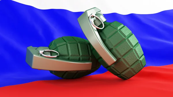 Grenades flag Russia — Stock Photo, Image