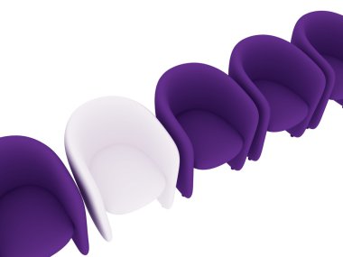 deri koltukları beyaz izole