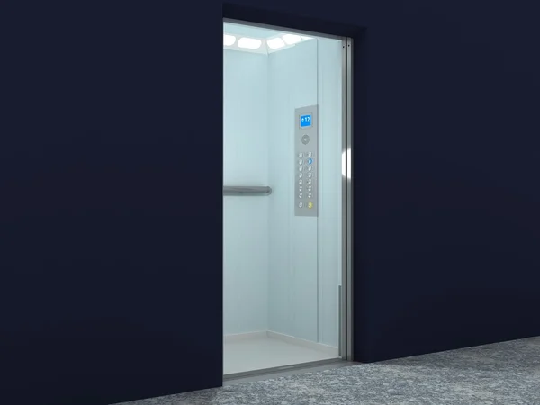 Modern Elevator Interior and Exterior — Stock Photo, Image