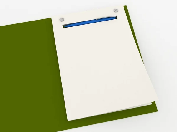 Na białym tle notatnik — Zdjęcie stockowe