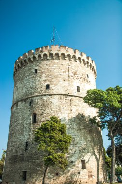 Selanik şehrindeki beyaz kule.