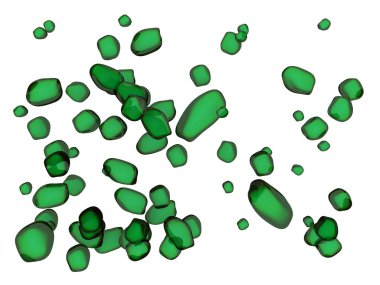 yarı şeffaf yeşil taşlar