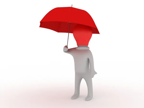 Bulbman avec parapluie Image En Vente