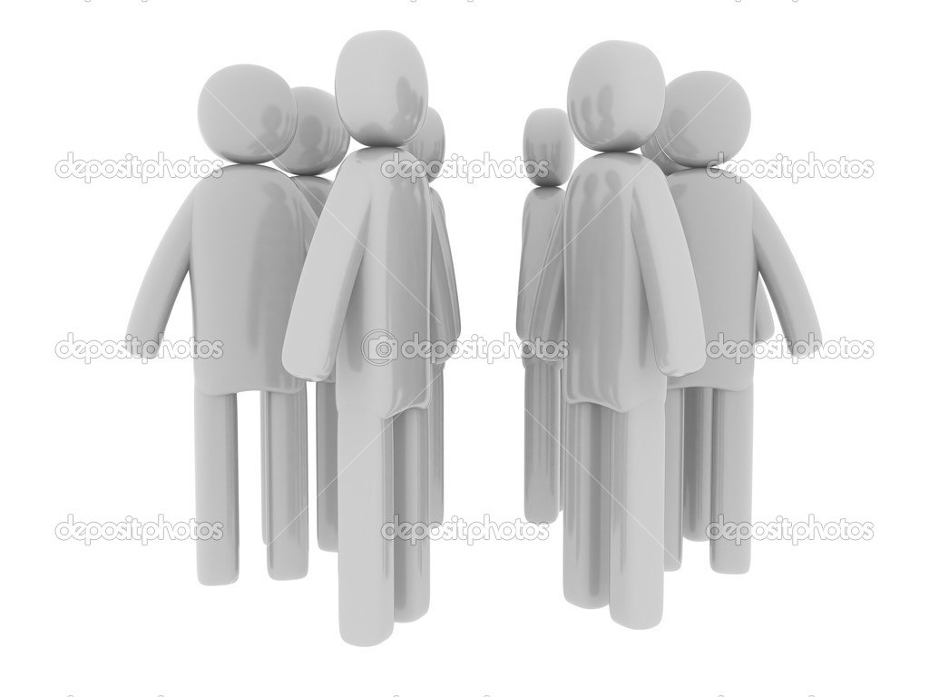 Gray men walking around — Stock Photo © megastocker #16283645