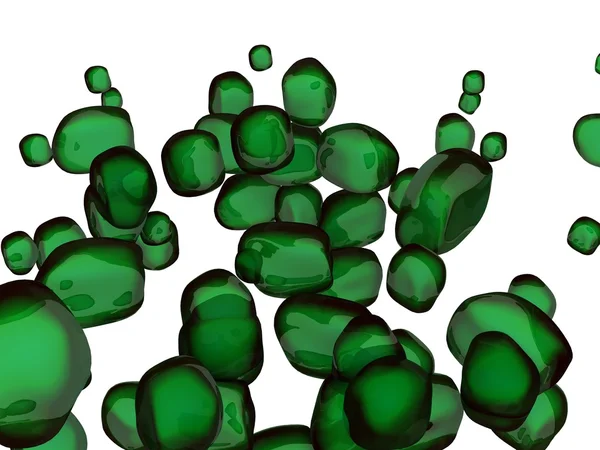Semi Transparent green Stones — Stock Photo, Image