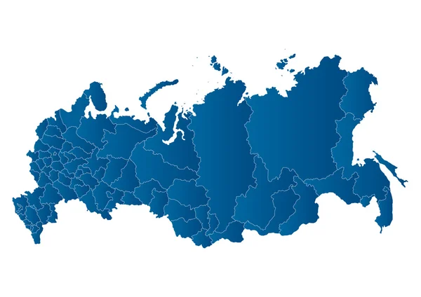 Carte vectorielle de la Fédération de Russie — Image vectorielle