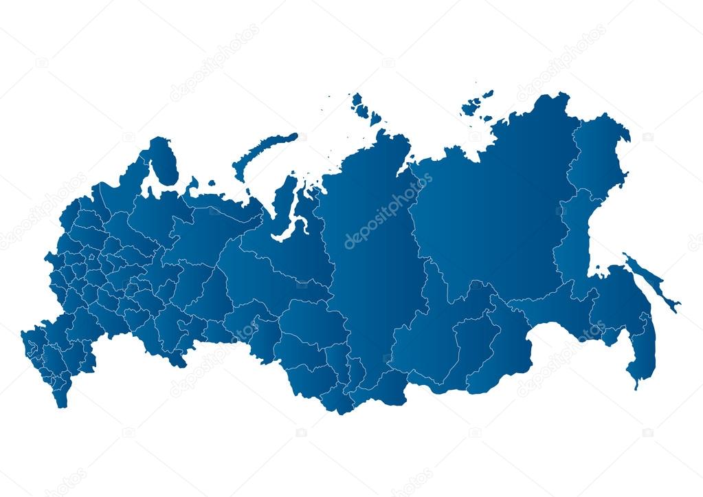 Vector map of the Russian Federation