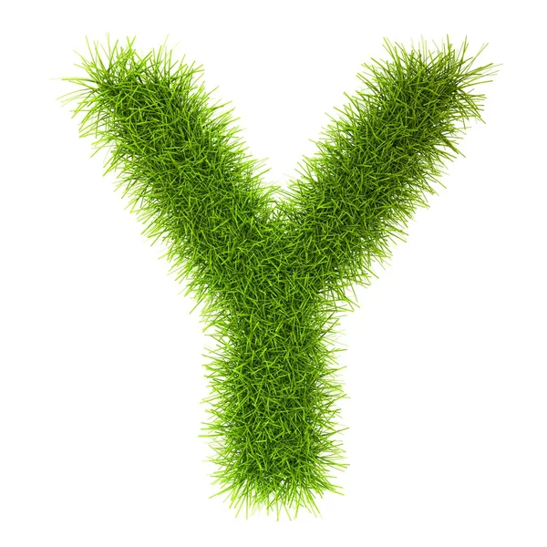 Письма и цифры кириллицы в стиле травы — стоковое фото