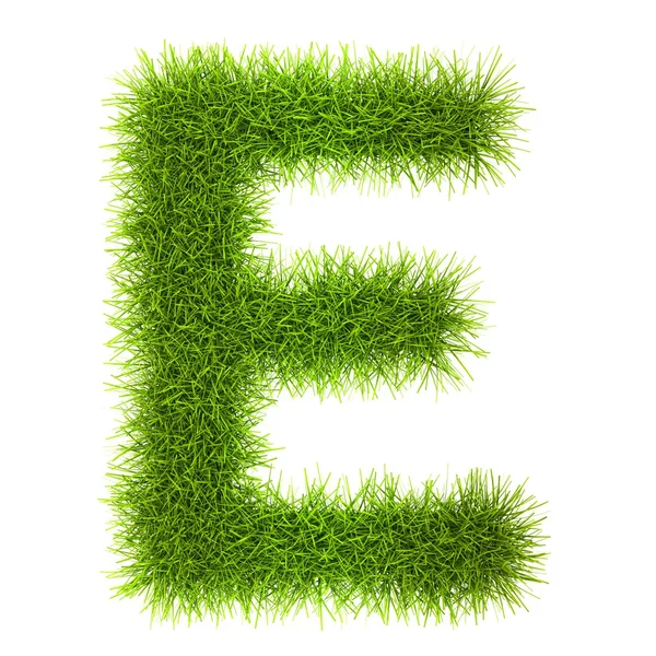 Gräs stil kyrilliska bokstäver och siffror — Stockfoto