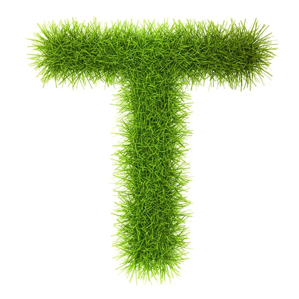 Gräs stil kyrilliska bokstäver och siffror — Stockfoto