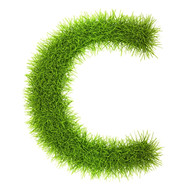 Письма и цифры кириллицы в стиле травы — стоковое фото