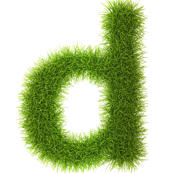 Gräs stil latinska bokstäver och siffror — Stockfoto