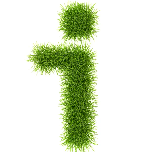 Grass style Latin Alphabet Letters and Numbers — Stock Photo, Image