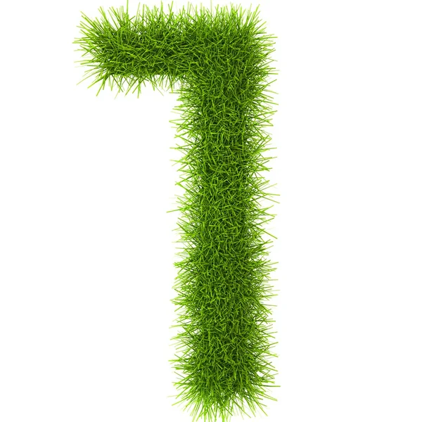 Grass style Latin Alphabet Letters and Numbers — Stock Photo, Image