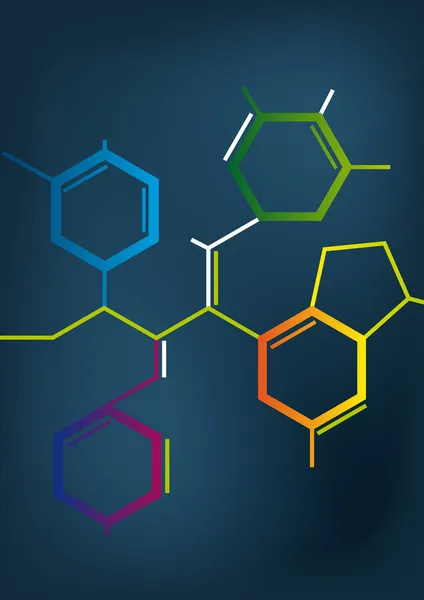 Ilustracja streszczenie wzór chemiczny — Wektor stockowy