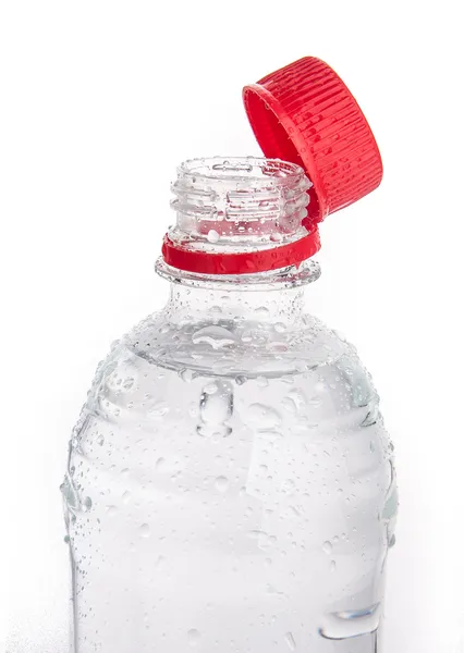 孤立的喝水的塑料瓶 — 图库照片