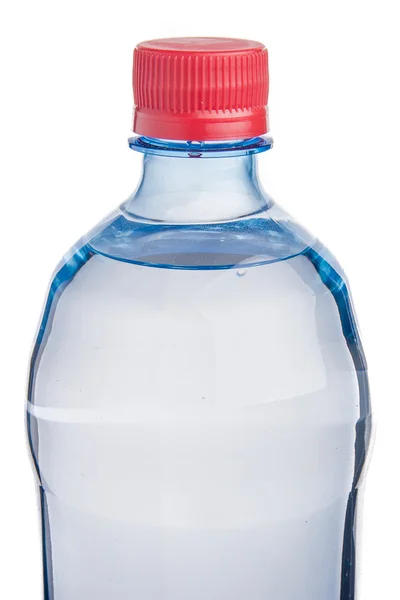 Plastic bottle of drinking water isolated on white — Stock Photo, Image